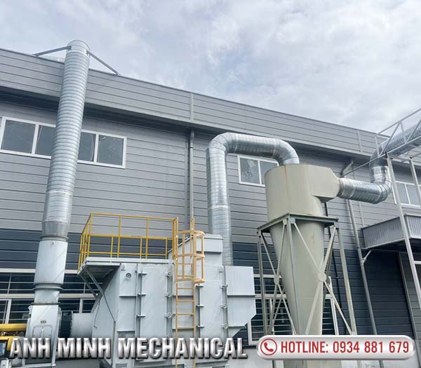 Hệ thống hút bụi mài kim loại công ty Dreachef Vina